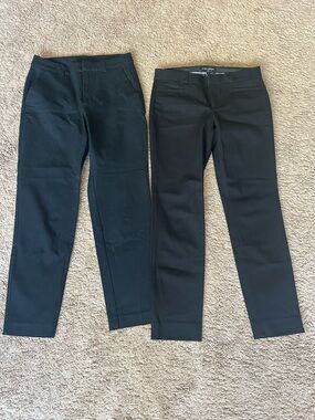 Bundle women’s Banana Republic Sloan Black Dress Pants 2, Gap size 4